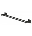 Toalheiro duplo Grohe Start Cube preto mate (411042430)