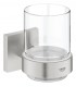 Recipiente de vidro Grohe Start Cube com suporte Supersteel (41097DC0)