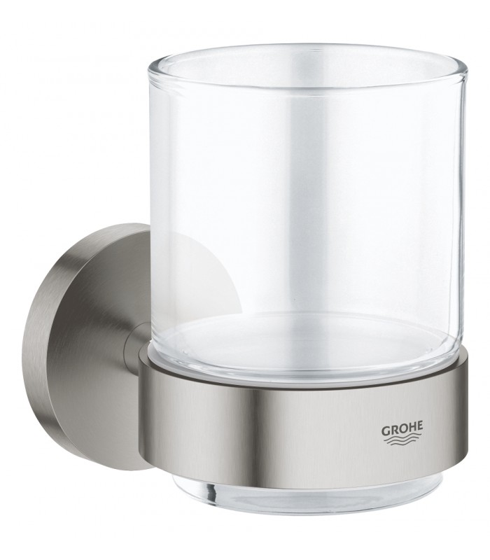 Compra online Grohe Start Vaso de cristal con soporte Supersteel (41194DC0) en oferta al mejor precio