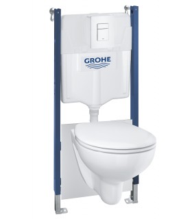 Conjunto de sanita suspensa Grohe Solido Compact, 5 em 1, altura de instalação 1,13 m, branco alpino (39563000)