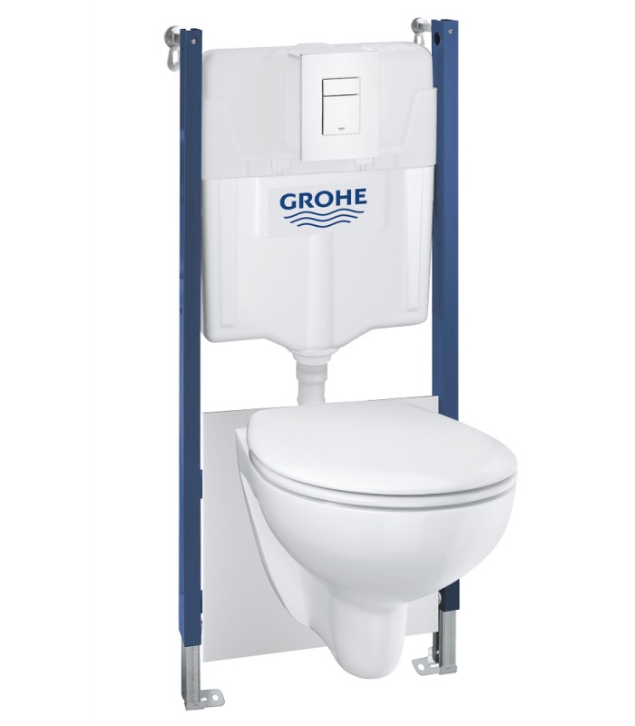 Compra online Conjunto de sanita suspensa Grohe Solido Compact, 5 em 1, altura de instalação 1,13 m, branco alpino (39563000) en oferta al mejor precio