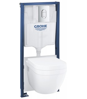 Conjunto de sanita suspensa Grohe Solido, 5 em 1, altura de instalação 1,13 m Cromado (39702000)