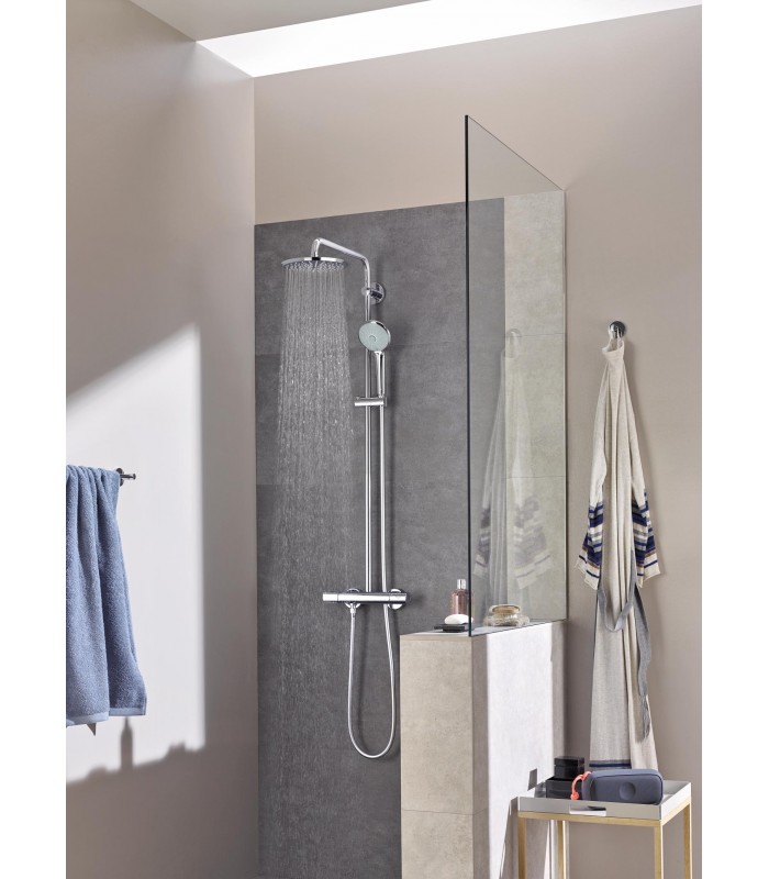 Compra online Grohe Essence Sistema de ducha monomando de pie Supersteel (23741DC1) en oferta al mejor precio
