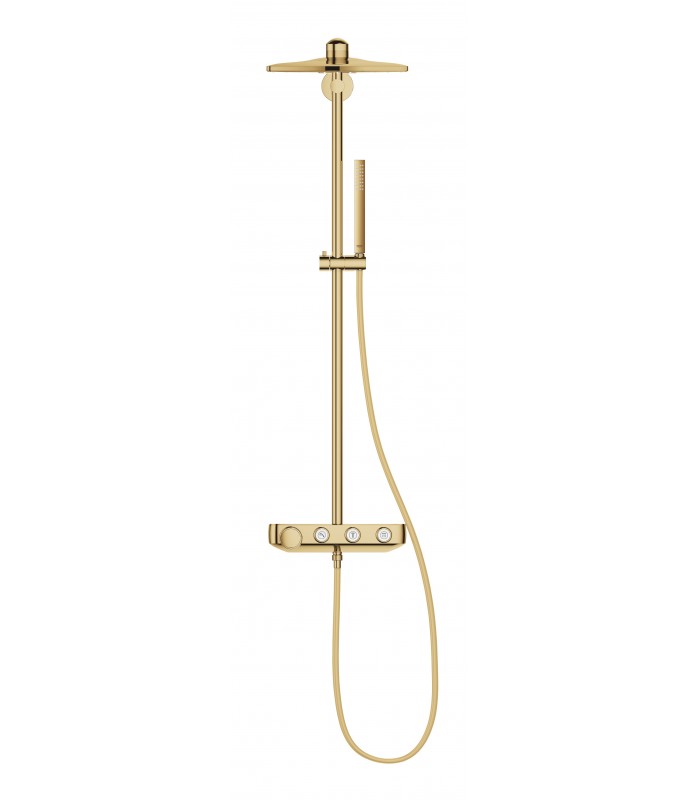Compra online Sistema de chuveiro Grohe Euphoria SmartControl 310 Cube Duo com termostato integrado Brushed cool sunrise (Ouro escovado) en oferta al mejor precio