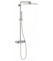 Sistema de duche Grohe Euphoria SmartControl 310 Cube Duo com termóstato incorporado Grafite duro escovado (Grafito cerepi