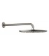 Conjunto de chuveiro Grohe Rainshower Cosmopolitan 310 com braço de parede 380 mm, 1 jato Grafite duro escovado (