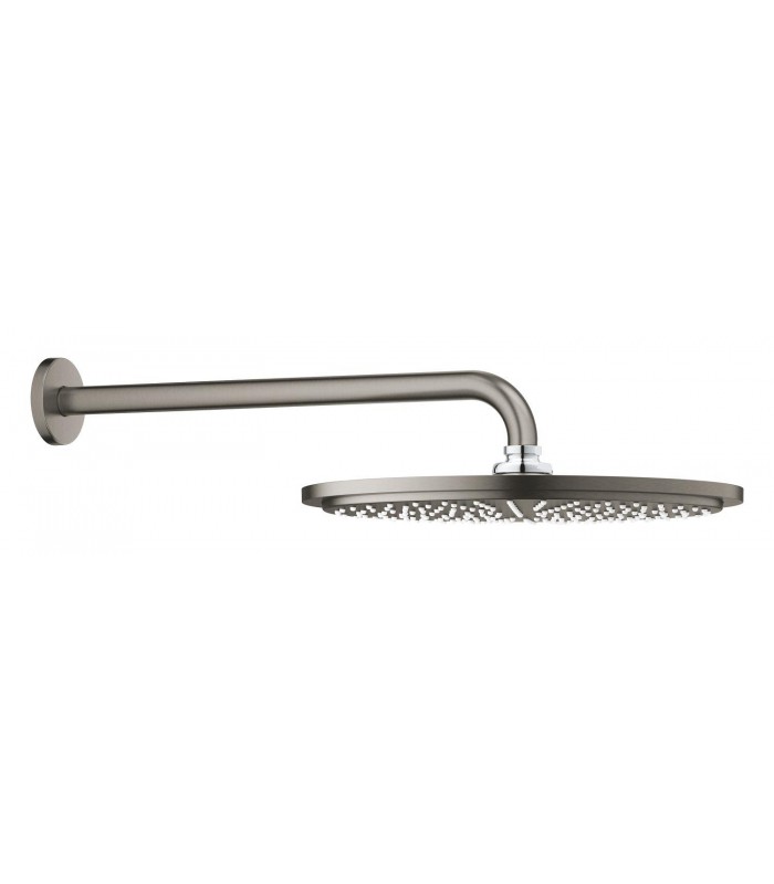 Compra online Conjunto de chuveiro Grohe Rainshower Cosmopolitan 310 com braço de parede 380 mm, 1 jato Grafite duro escovado ( en oferta al mejor precio