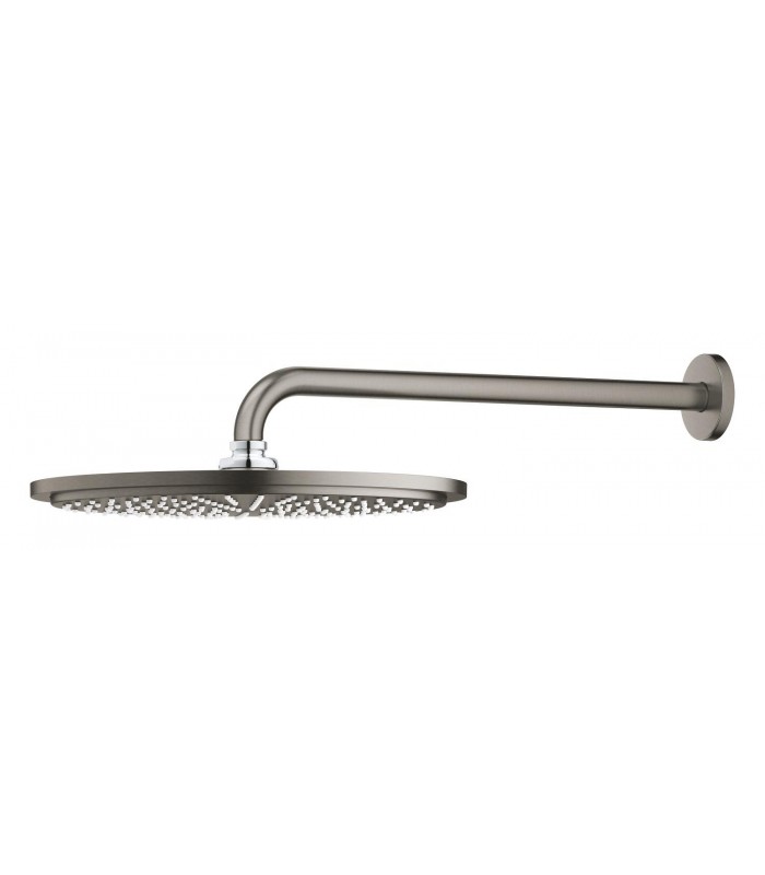 Compra online Conjunto de chuveiro Grohe Rainshower Cosmopolitan 310 com braço de parede 380 mm, 1 jato Grafite duro escovado ( en oferta al mejor precio