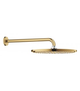 Conjunto de chuveiro Grohe Rainshower Cosmopolitan 310 com braço de parede 380 mm, 1 jato Cool Sunrise (ouro brilhante) (26066GL
