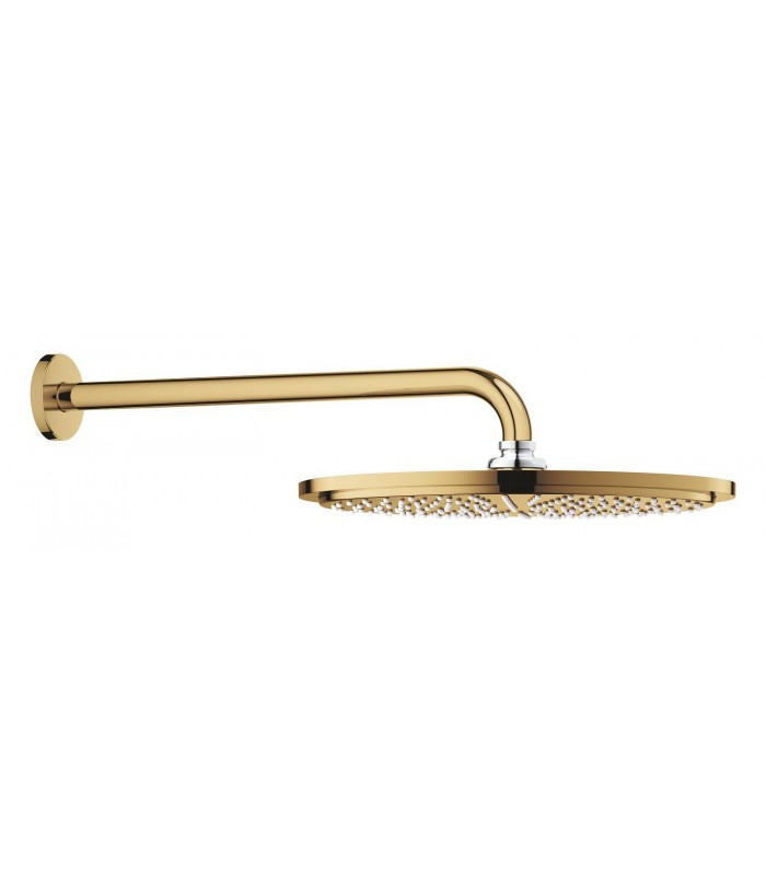 Compra online Conjunto de chuveiro Grohe Rainshower Cosmopolitan 310 com braço de parede 380 mm, 1 jato Cool Sunrise (ouro brilhante) (26066GL en oferta al mejor precio