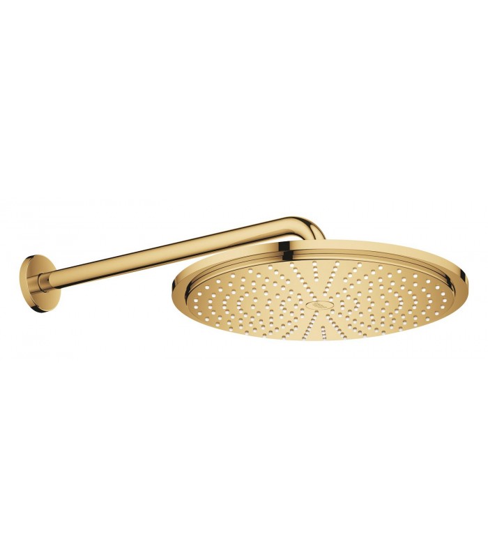 Compra online Conjunto de chuveiro Grohe Rainshower Cosmopolitan 310 com braço de parede 380 mm, 1 jato Cool Sunrise (ouro brilhante) (26066GL en oferta al mejor precio