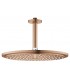 Grohe Rainshower Cosmopolitan 310 Chuveiro de teto com braço 142 mm, 1 jato Pôr do sol quente escovado (cobre escovado) (26067DL
