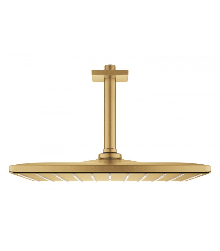 Compra online Chuveiro de teto Grohe Rainshower Mono 310 Cube com braço 142 mm, 1 jato Escovado cool sunrise (Ouro escovado) (26566GN0) en oferta al mejor precio