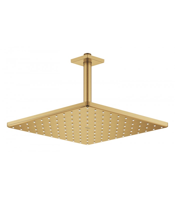 Compra online Chuveiro de teto Grohe Rainshower Mono 310 Cube com braço 142 mm, 1 jato Escovado cool sunrise (Ouro escovado) (26566GN0) en oferta al mejor precio