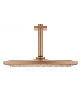 Chuveiro de teto Grohe Rainshower Mono 310 Cube com braço de 142 mm, 1 jato Pôr do sol quente escovado (cobre escovado) (26566DL