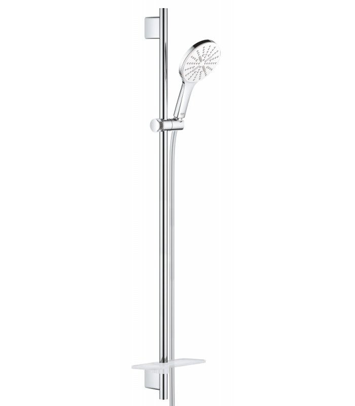 Compra online Grohe Rainshower SmartActive 130 Conjunto de chuveiro com barra 3 jatos branco lua (26579LS0) en oferta al mejor precio