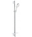 Grohe Rainshower SmartActive 130 Conjunto de chuveiro com barra 3 jatos branco lua (26579LS0)