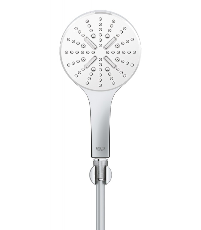 Compra online Grohe Rainshower SmartActive 130 Conjunto de chuveiro com suporte 3 jatos branco lua (26581LS0) en oferta al mejor precio
