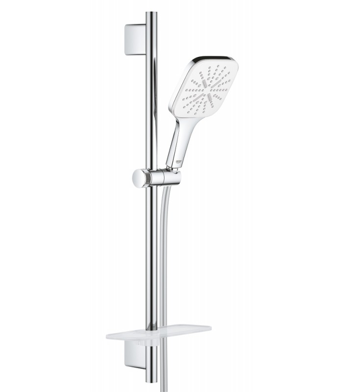 Compra online Grohe Rainshower SmartActive 130 Cube Shower set com barra 3 jatos branco lua (26584LS0) en oferta al mejor precio
