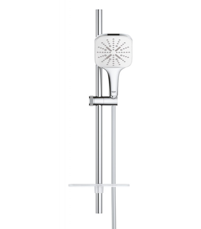 Compra online Grohe Rainshower SmartActive 130 Cube Shower set com barra 3 jatos branco lua (26584LS0) en oferta al mejor precio
