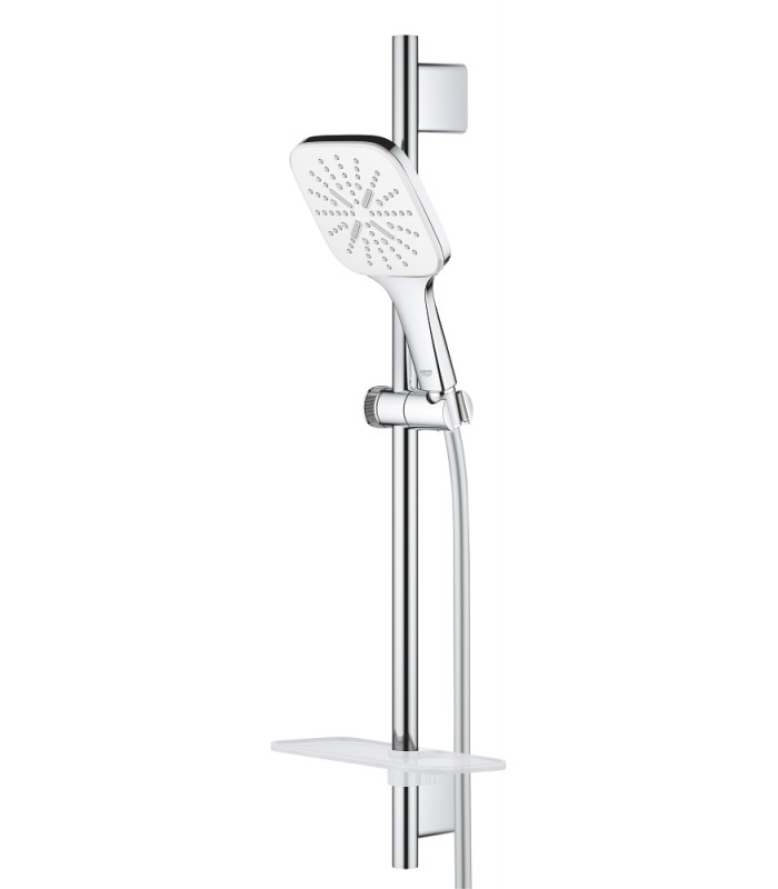 Compra online Grohe Rainshower SmartActive 130 Cube Shower set com barra 3 jatos branco lua (26584LS0) en oferta al mejor precio