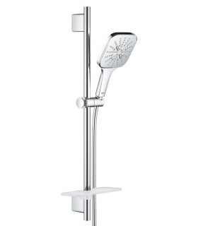 Grohe Rainshower SmartActive 130 Cube Conjunto de chuveiro com barra 3 jatos cromado (26585000)