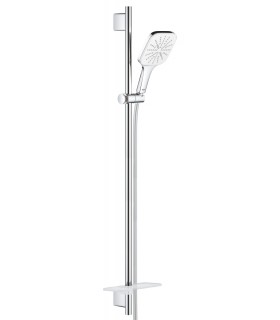 Grohe Rainshower SmartActive 130 Cube Shower set com barra 3 jatos branco lua (26587LS0)