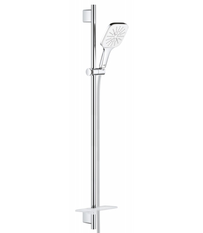 Compra online Grohe Rainshower SmartActive 130 Cube Shower set com barra 3 jatos branco lua (26587LS0) en oferta al mejor precio