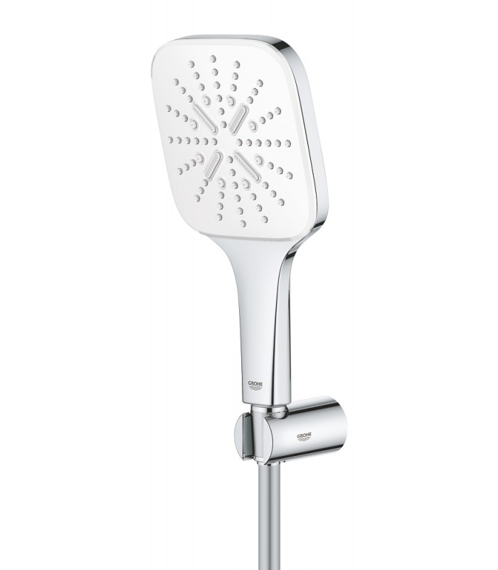 Compra online Grohe Rainshower SmartActive 130 Cube Conjunto de ducha con soporte 3 chorros moon white (26589LS0) en oferta al mejor precio