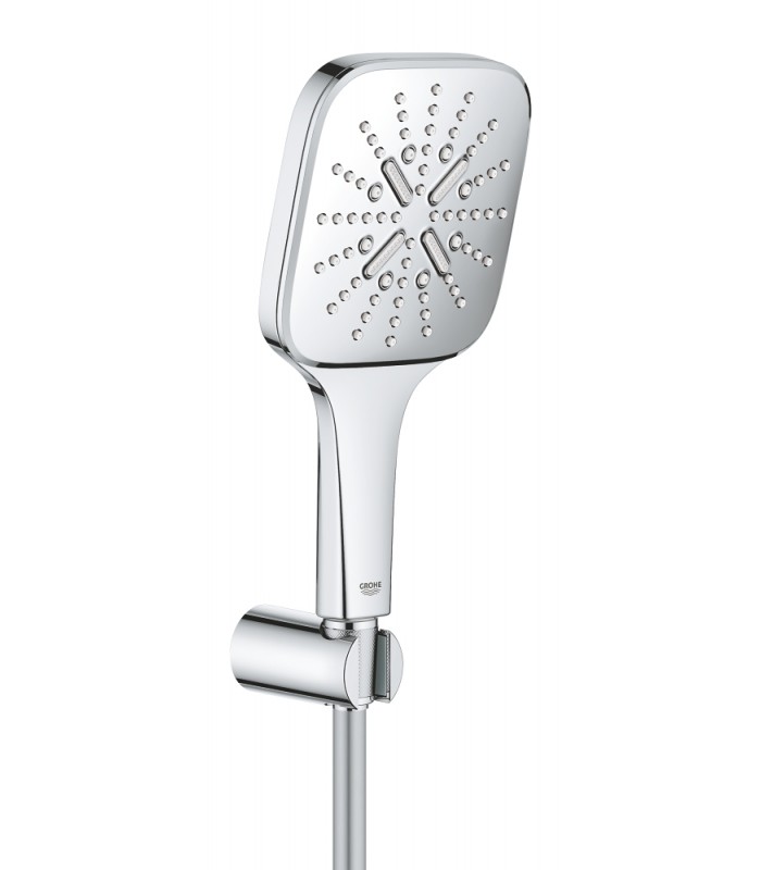 Compra online Grohe Rainshower SmartActive 130 Cube Conjunto de ducha con soporte 3 chorros Cromo (26589000) en oferta al mejor precio