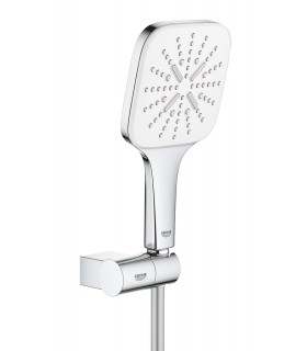 Grohe Rainshower SmartActive 130 Cube Shower set com suporte 3 jatos branco lua (26588LS0)