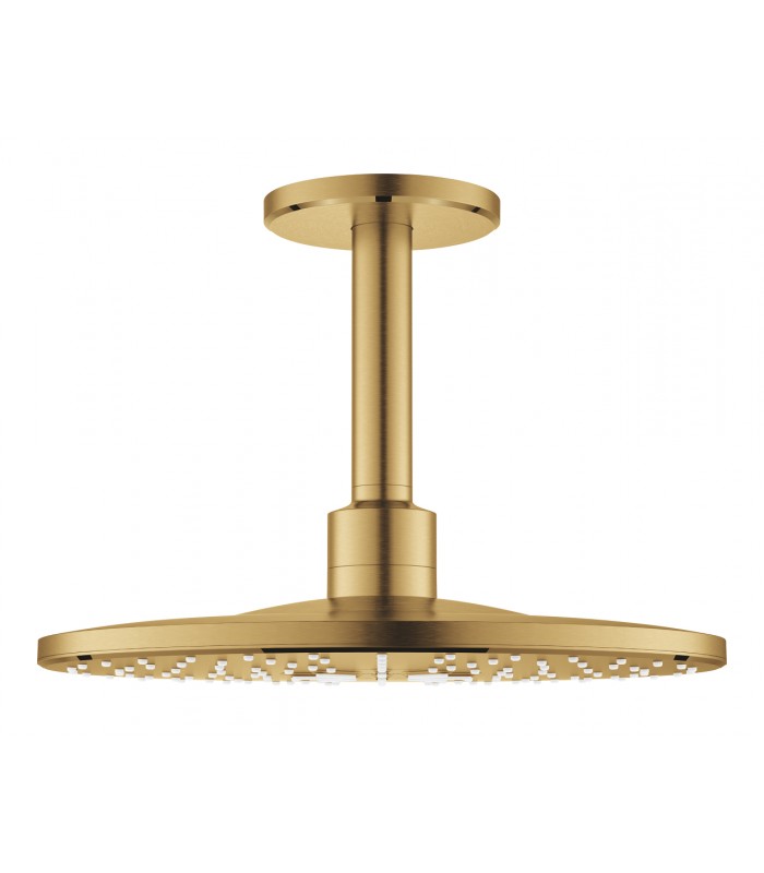 Compra online Conjunto de chuveiro de teto Grohe Rainshower SmartActive 310 com braço de 142 mm, 2 jatos Escovado cool sunrise (Ouro escovado) en oferta al mejor precio