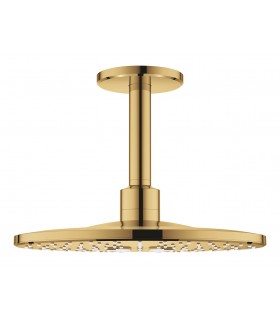 Grohe Rainshower SmartActive 310 Conjunto de ducha de techo con brazo 142 mm, 2 chorros Cool sunrise (Oro brillo) (26477GL0)