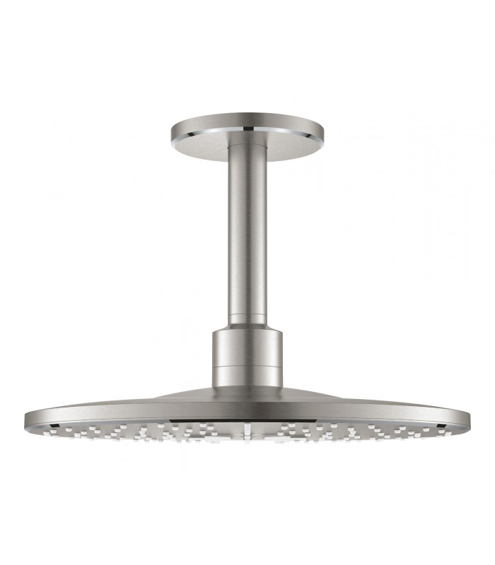 Compra online Conjunto de chuveiro de teto Grohe Rainshower SmartActive 310 com braço de 142 mm, 2 jatos Supersteel (26477DC0) en oferta al mejor precio