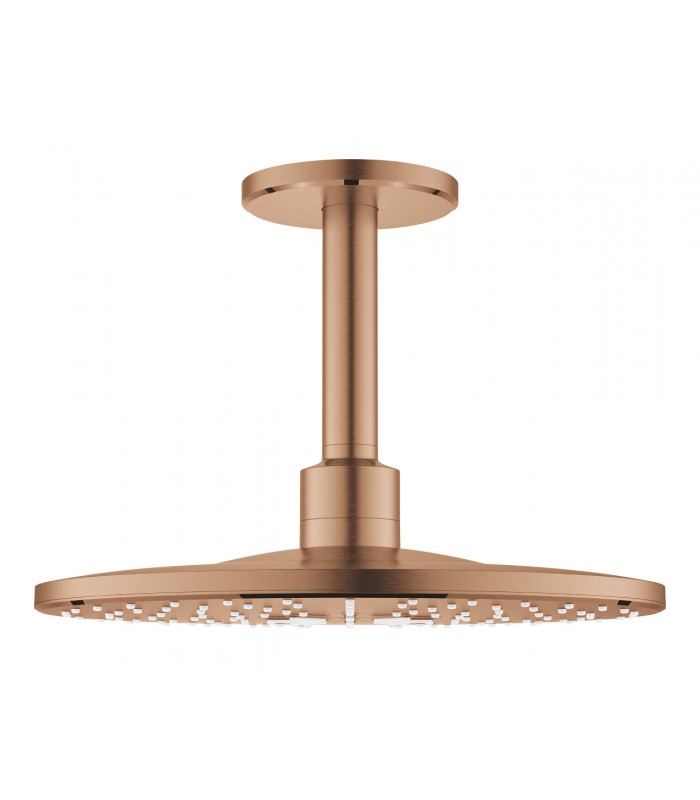 Compra online Conjunto de chuveiro de teto Grohe Rainshower SmartActive 310 com braço de 142 mm, 2 jatos escovado warm sunset (cobre escovado) en oferta al mejor precio