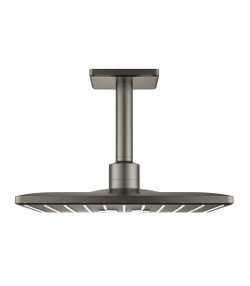 Grohe Rainshower SmartActive 310 Cube Conjunto de chuveiro de teto com braço de 142 mm, 2 jatos Grafite duro escovado (Grafito c