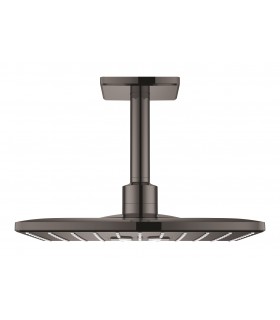 Conjunto de chuveiro de teto Grohe Rainshower SmartActive 310 Cube com braço de 142 mm, 2 jatos Grafite duro (grafite brilhante)