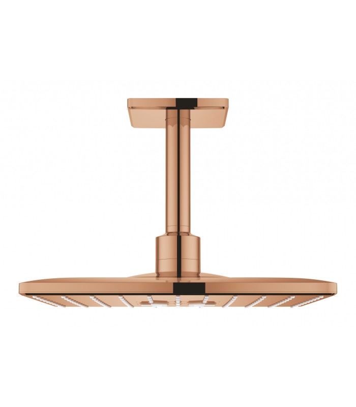 Compra online Grohe Rainshower SmartActive 310 Cube Conjunto de chuveiro de teto com braço de 142 mm, 2 jatos Pôr do sol quente (cobre brilhan en oferta al mejor precio