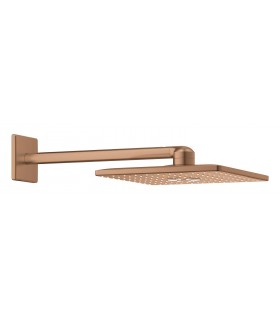 Grohe Rainshower SmartActive 310 Cube Conjunto de chuveiro de parede 430 mm, 2 jatos Pôr do sol quente escovado (cobre escovado)