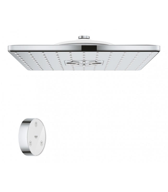Compra online Grohe Rainshower SmartConnect 310 Cube Cabezal mural con 2 chorros y control remoto Cromo (26643000) en oferta al mejor precio