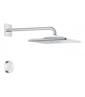 Grohe Rainshower SmartConnect 310 Cube Chuveiro de parede com braço 422 mm, 2 jatos Cromado (26642000)