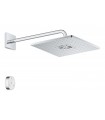 Grohe Rainshower SmartConnect 310 Cube Chuveiro de parede com braço 422 mm, 2 jatos Cromado (26642000)