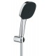 Conjunto de chuveiro Grohe Vitalio Comfort 110 com suporte para 3 jatos (chuva, jato, massagem) cromado (26945001)
