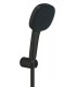 Grohe Vitalio Comfort 110 Conjunto de ducha con soporte, 2 chorros (Rain, Jet) Negro mate (263992431)