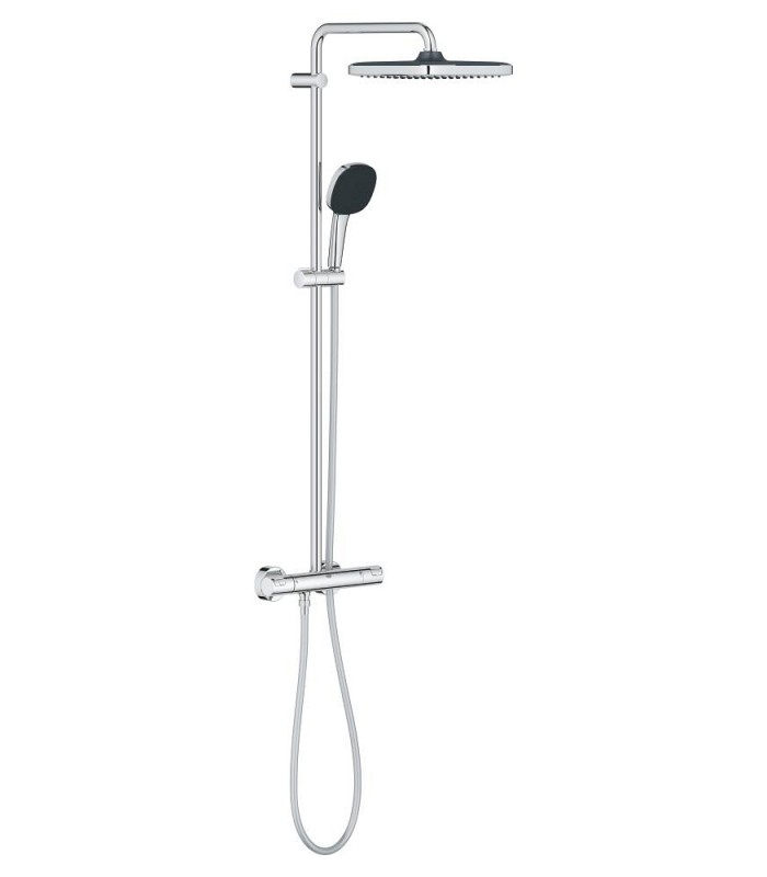 Compra online Sistema de chuveiro Grohe Vitalio Comfort 250 com termostato embutido cromado (26696001) en oferta al mejor precio