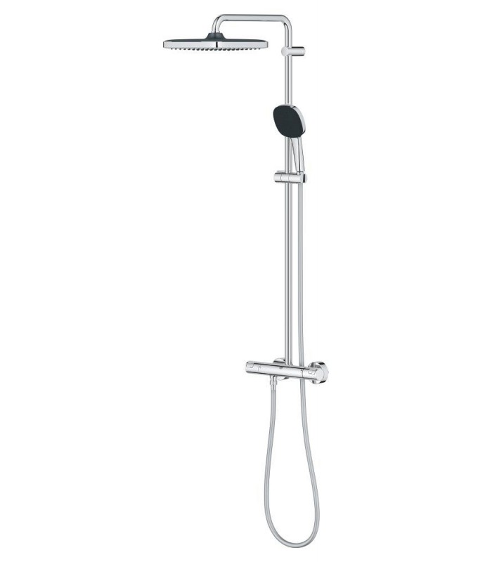 Compra online Sistema de chuveiro Grohe Vitalio Comfort 250 com termostato embutido cromado (26696001) en oferta al mejor precio