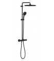 Sistema de chuveiro Grohe Vitalio Comfort 250 com termostato integrado preto fosco (266962431)
