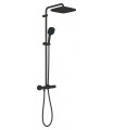 Sistema de chuveiro Grohe Vitalio Comfort 250 com termostato integrado preto fosco (266962431)