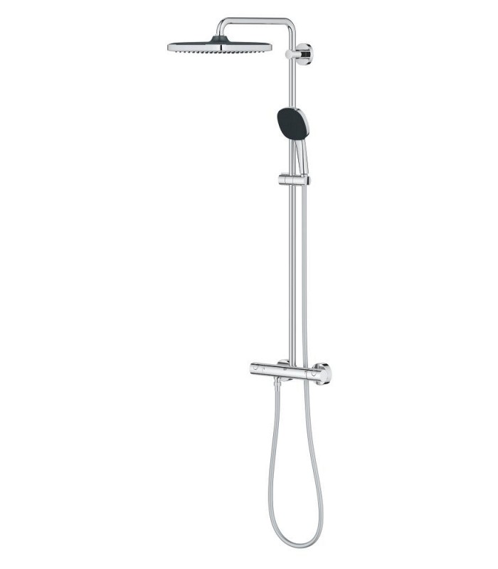 Compra online Sistema de chuveiro Grohe Vitalio Comfort 250 com termostato embutido cromado (26697001) en oferta al mejor precio
