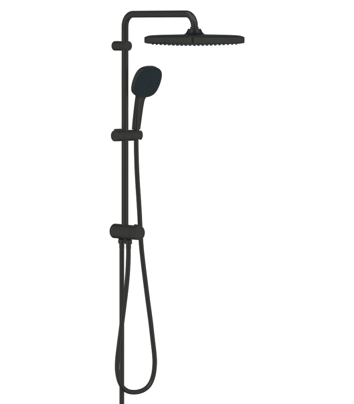 Compra online Sistema de chuveiro Grohe Vitalio Comfort 250 com desviador Preto mate (266982431) en oferta al mejor precio